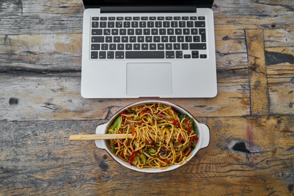 Eating lunch at your desk because you did block out time