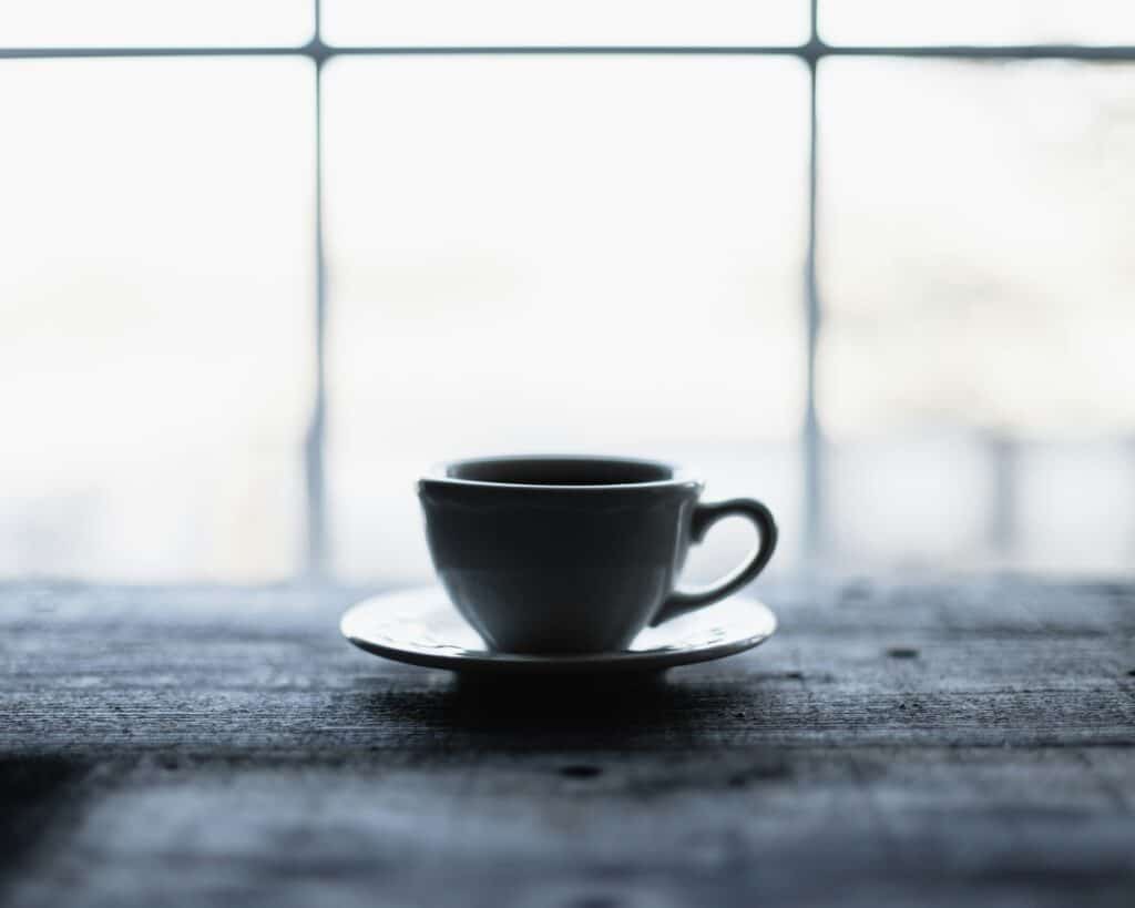 Beautiful cup of tea on a quiet morning